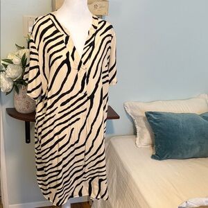 H&M Black and Cream Zebra Print dress